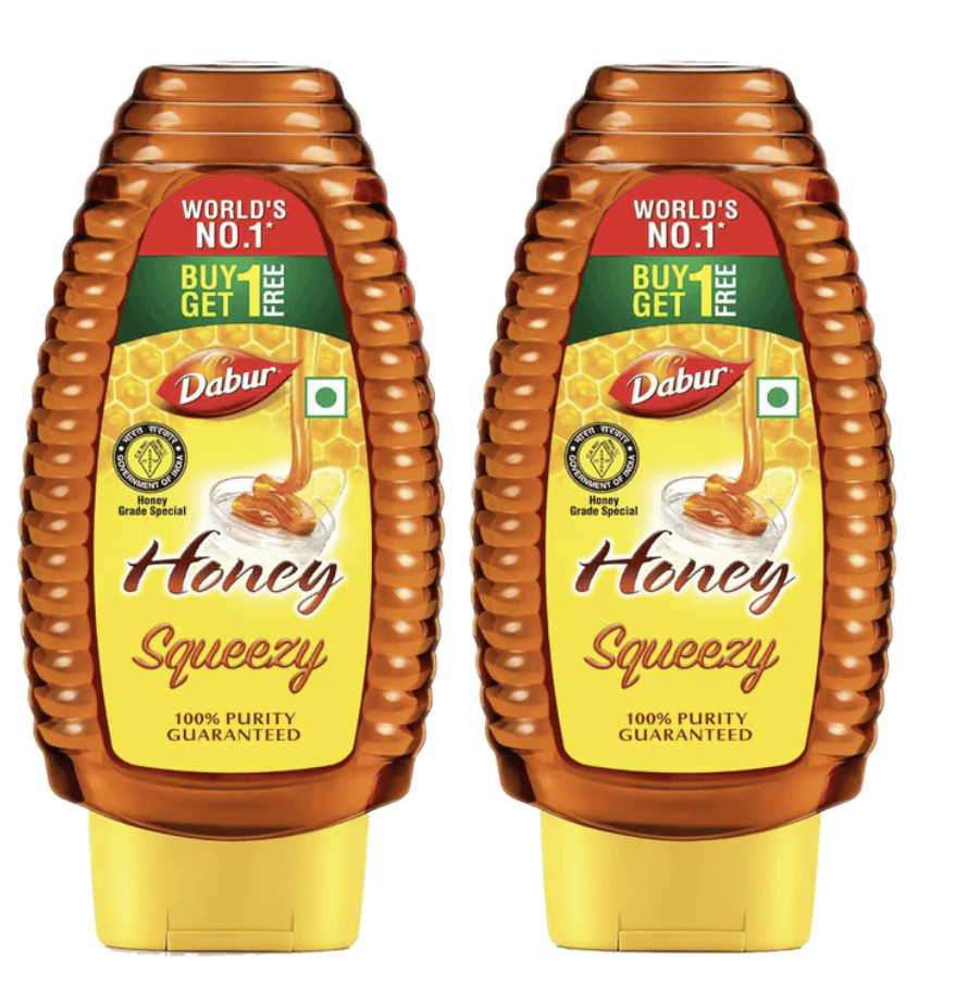 Dabur Honey Squeezy (Buy 1 Get 1 Free) - 400g x 2